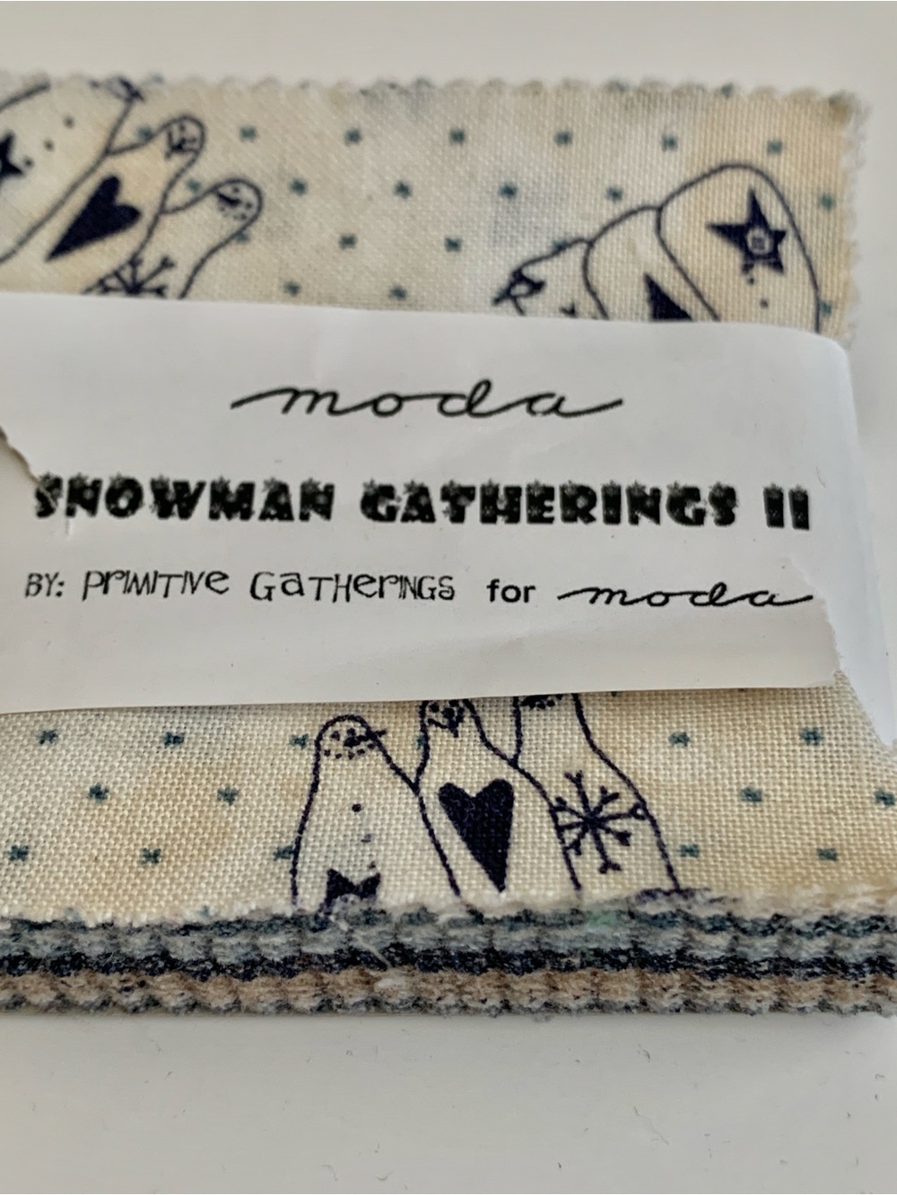 MODA Mini Charm Pack Square Fabric Bundle Winter Farmhouse Snowman - Picture 9 of 10
